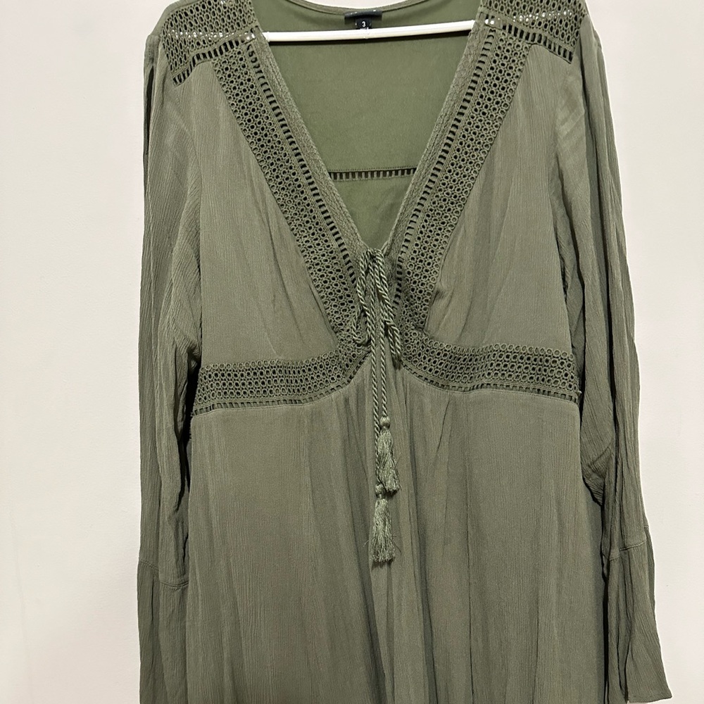 Boho style knee length dress 3xl